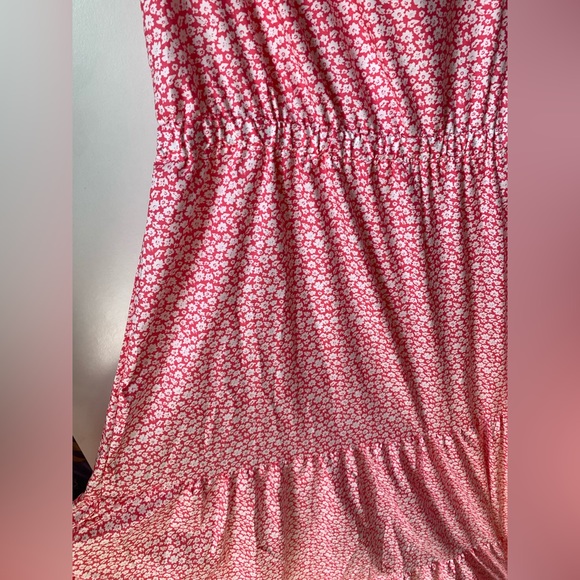 Bnwot tags pink & white floral tiered maxi dress size small - Picture 5 of 5